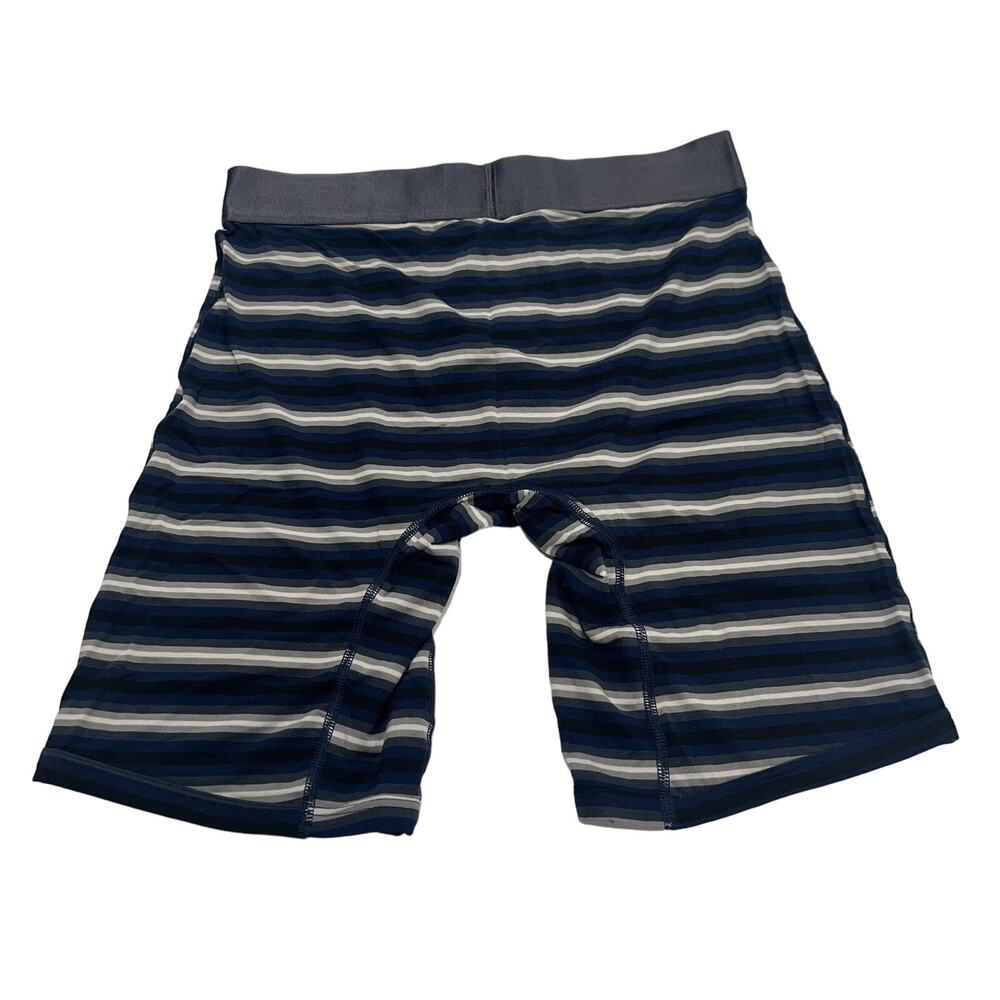 7-38 TOMMY JOHN Men's Boxer Briefs Second Skin Stiped Blue Medium - Picture 2 of 3